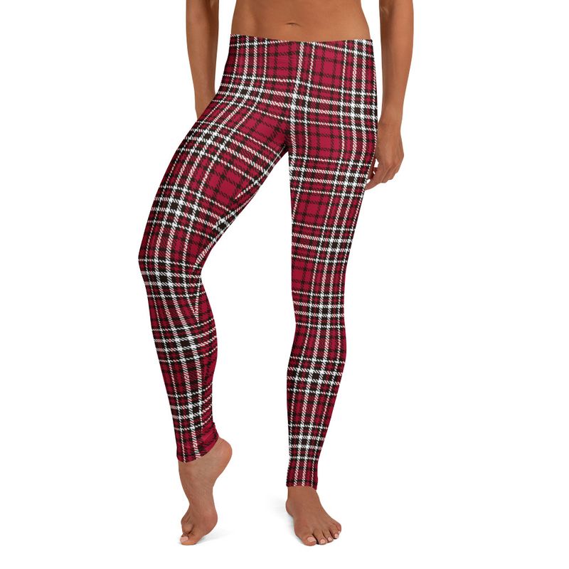 Garnet and Black Dark Plaid Leggings
