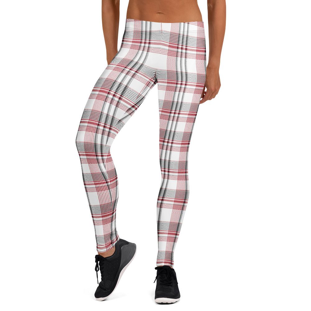 Garnet and Black Light PlaidLeggings