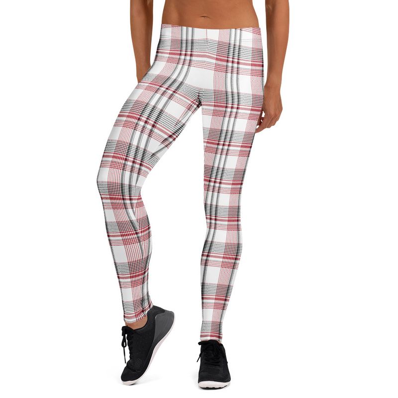 Garnet and Black Light PlaidLeggings