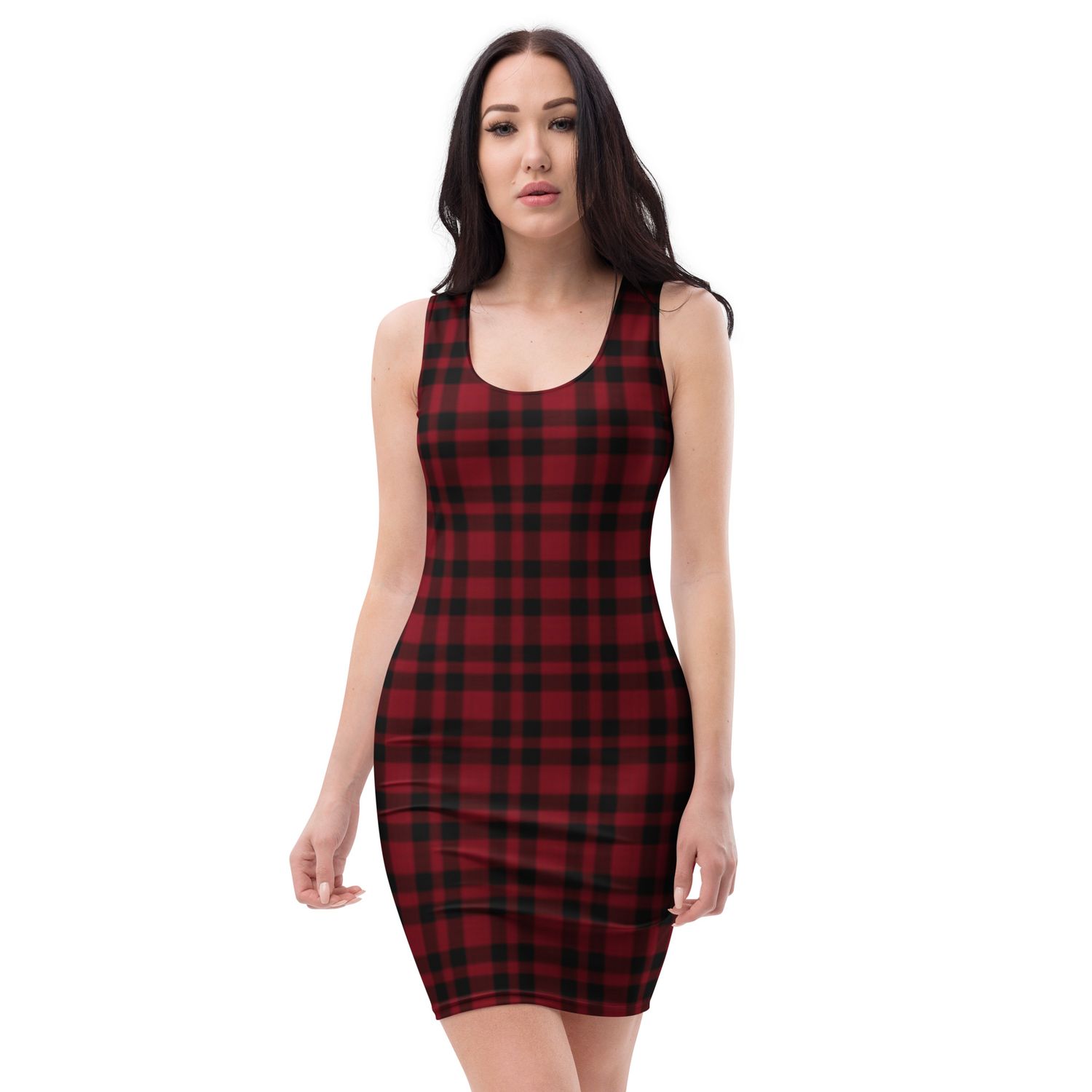 Garnet and Black Gingham Dress