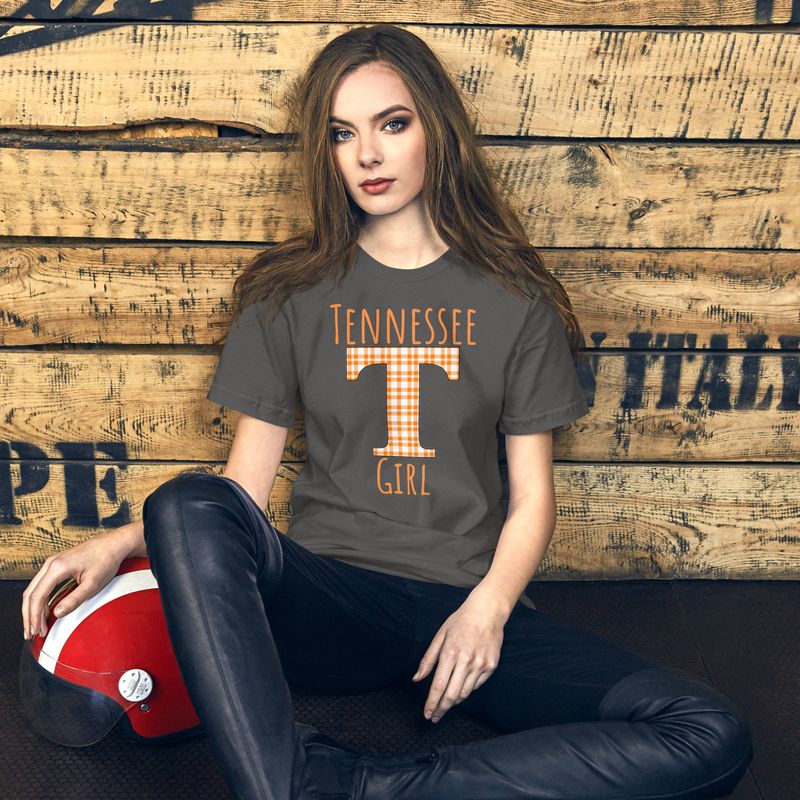 TN Girl Big T Orange Text (Front Only) t-shirt