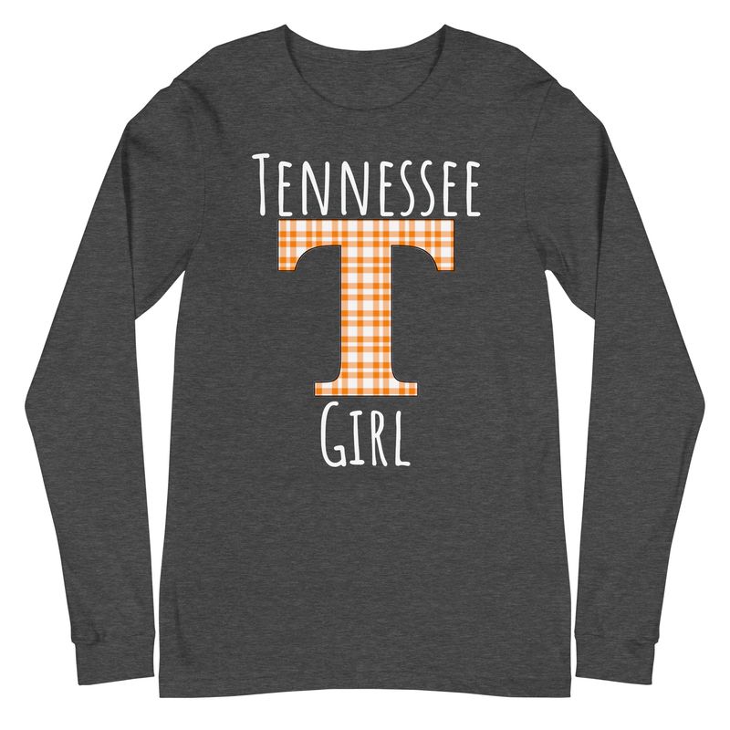 TN Girl Big T White Text (Front Only) Long Sleeve Tee