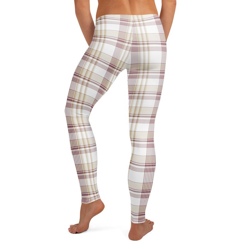 Garnet and Gold Light Plaid Leggings