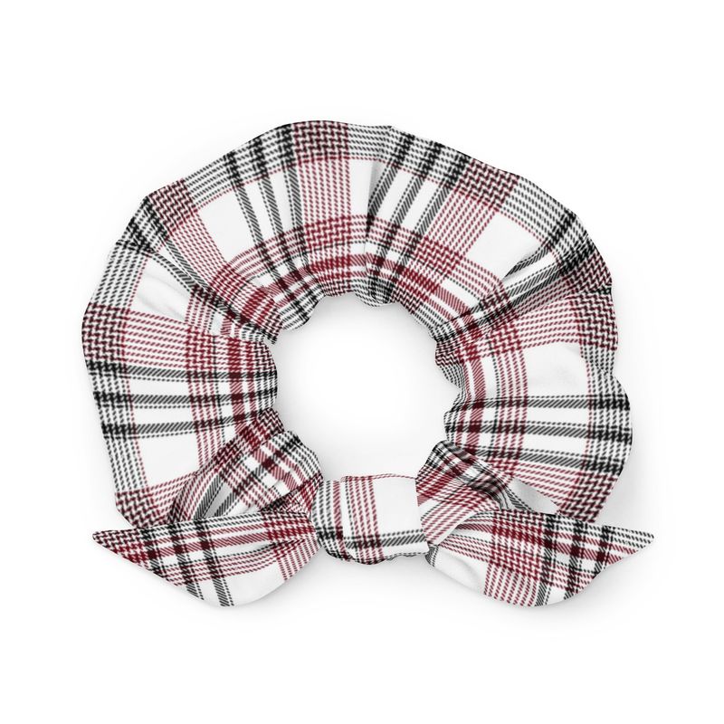 Garnet and Black Plaid Light Scrunchie