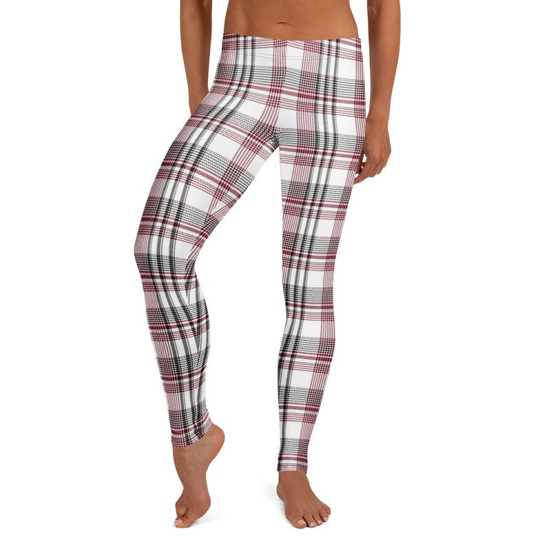 Garnet and Black Plaid Light Leggings