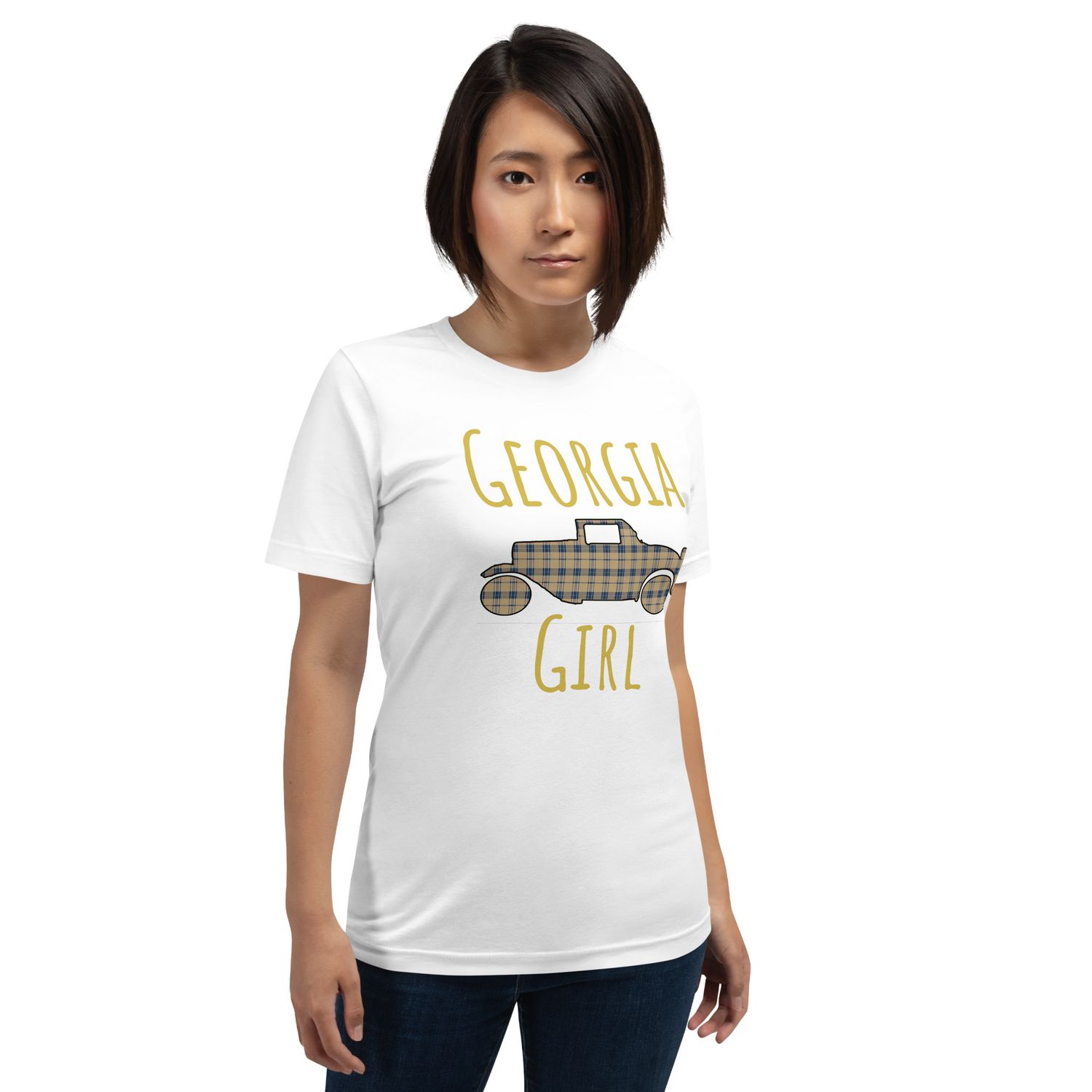 GA Girl (Wreck) Gold Text Front Onlyt-shirt
