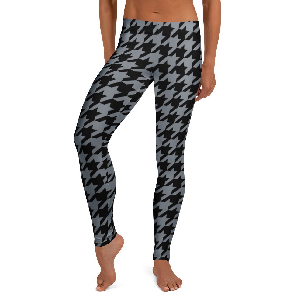 Black and Gray Houndstooth Leggings