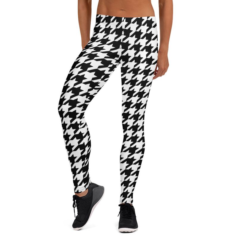 Black and White Houndstooth Leggings