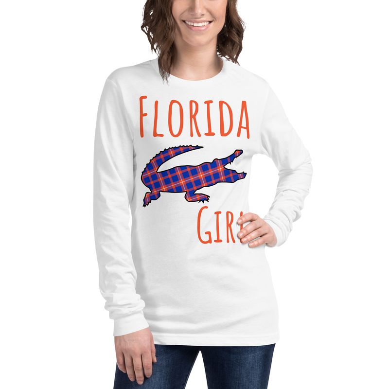 Florida Girl (Alligator) Front Only Long Sleeve Tee