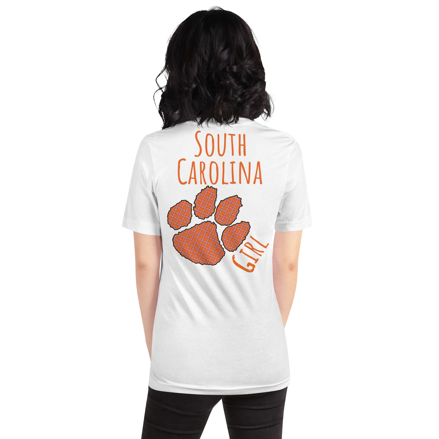 SC Girl (Paw) Orange Text t-shirt