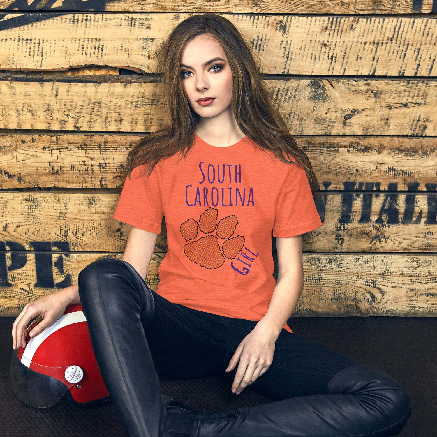 SC Girl (Paw) Purple Text Front Only t-shirt