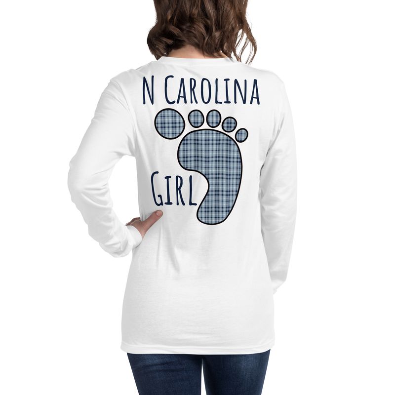 NC Girl (Footprint) Long Sleeve Tee