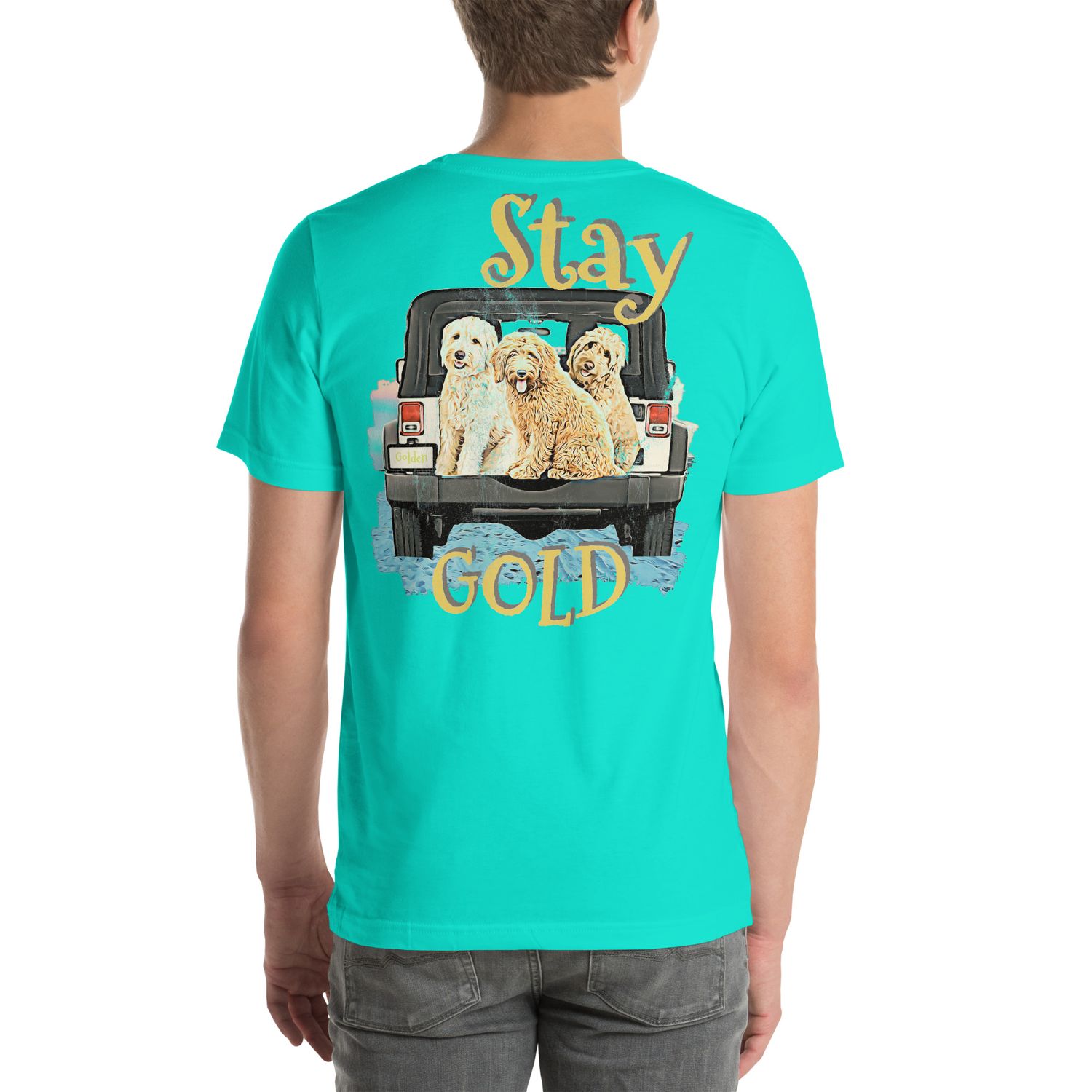 GOLD (Doodles) Distressed Unisex t-shirt