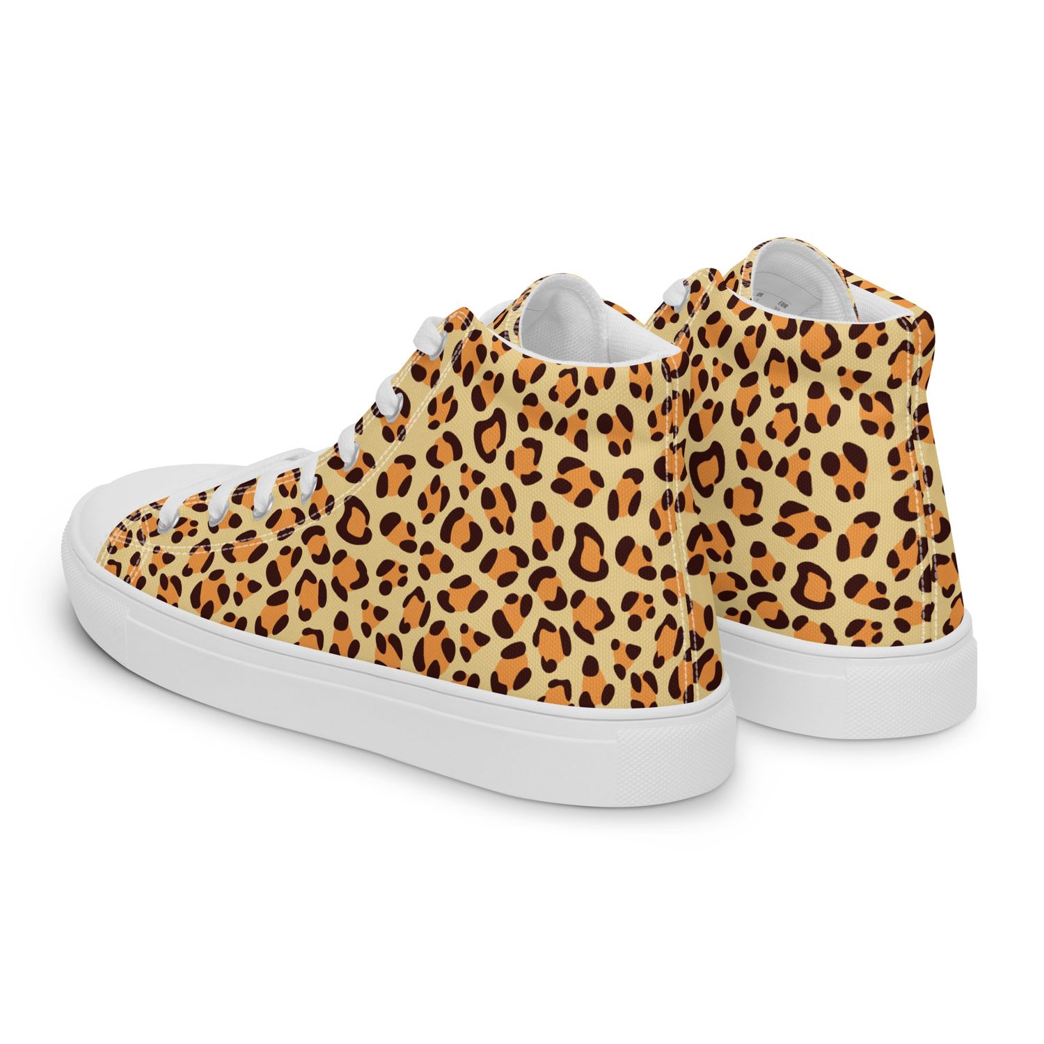 Leopard Print Women’s high top canvas shoes