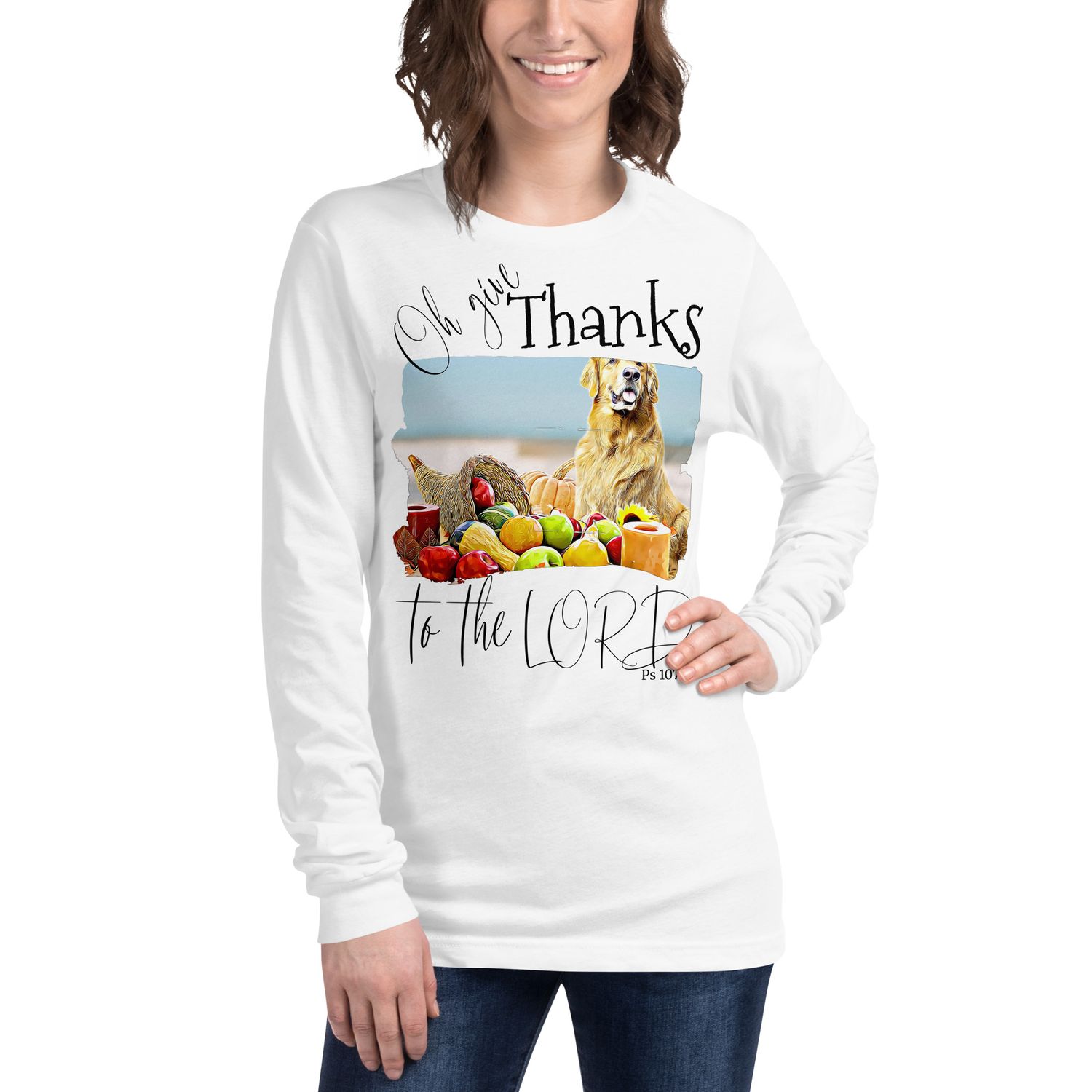 Give Thanks Unisex Long Sleeve Tee