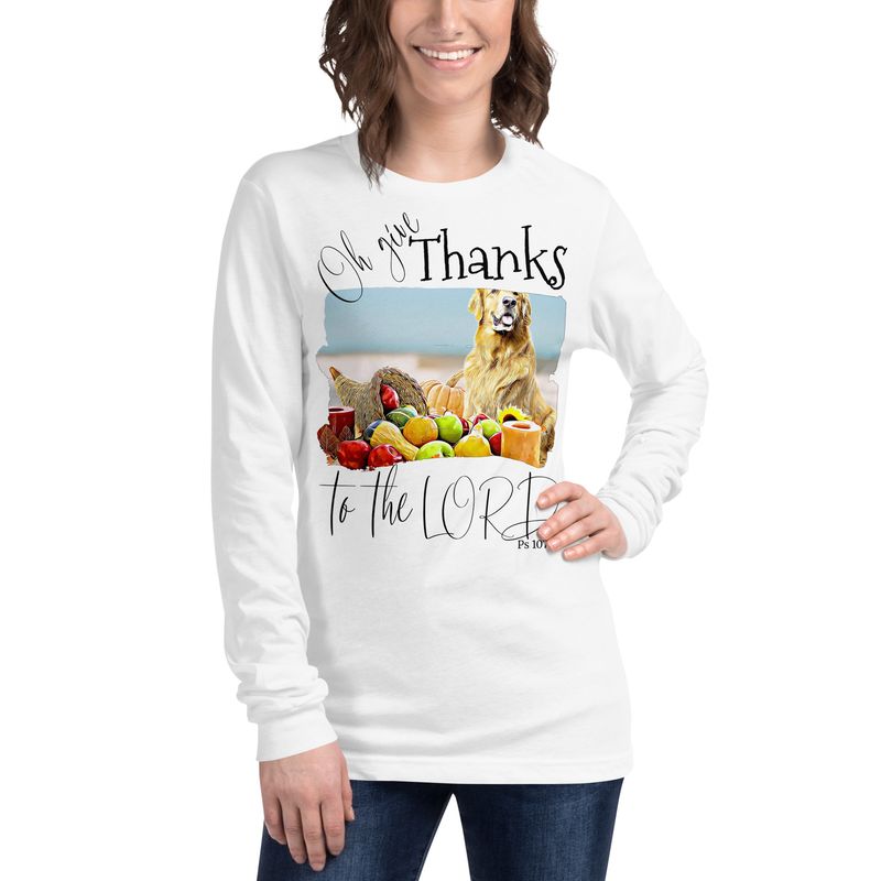 Give Thanks Unisex Long Sleeve Tee