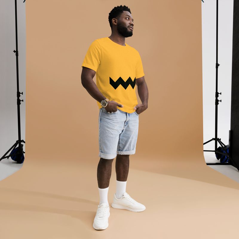 Gold and Black Chevron Unisex t-shirt