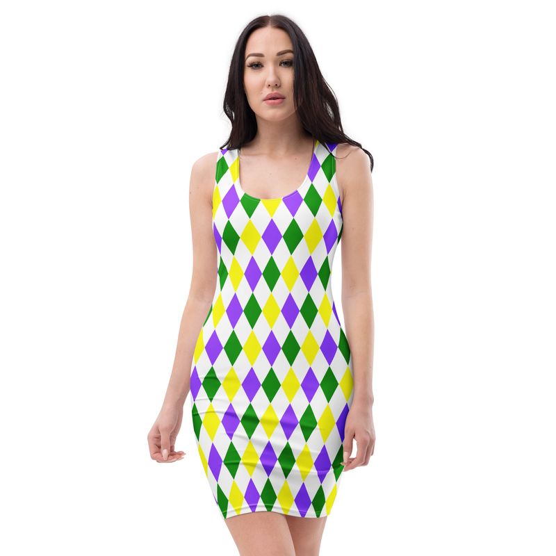 Mardi Gras Harlequin Light Dress