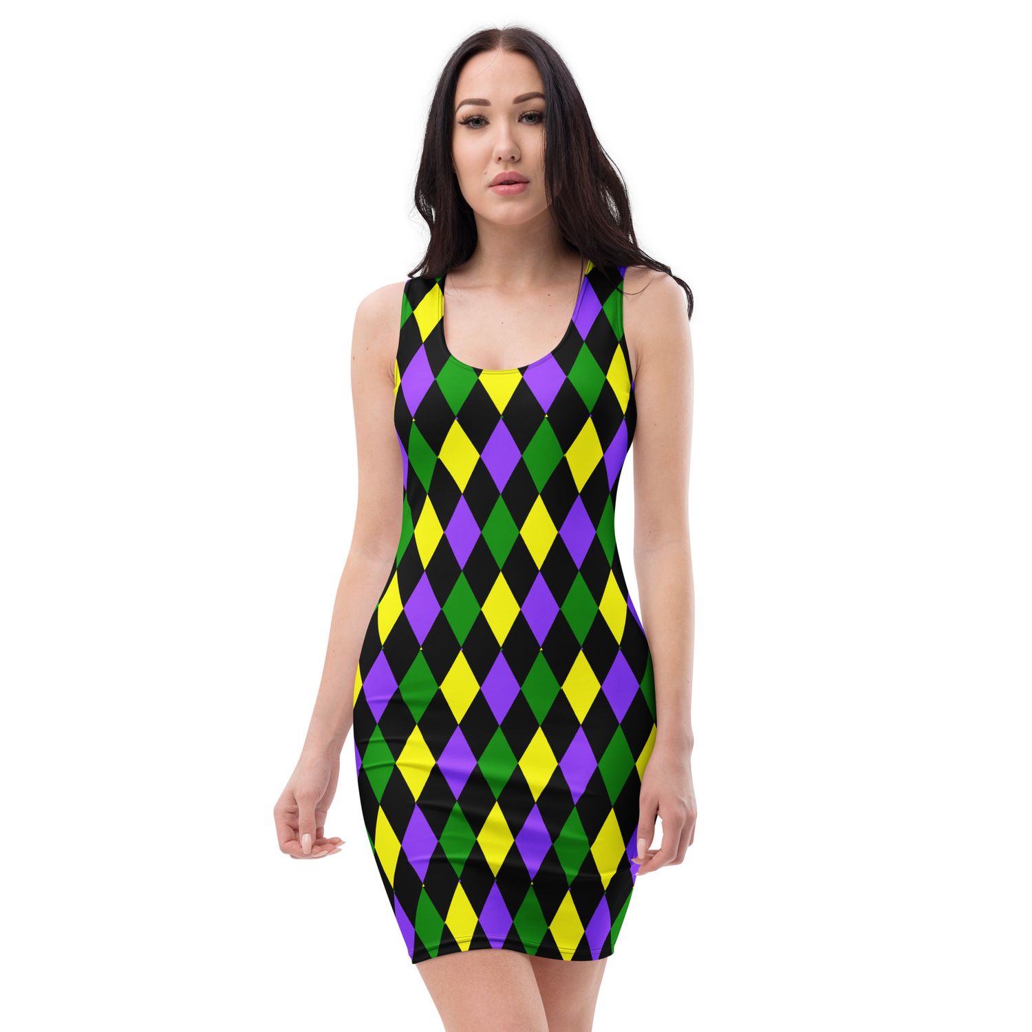 Mardi Gras Harlequin Dark Dress