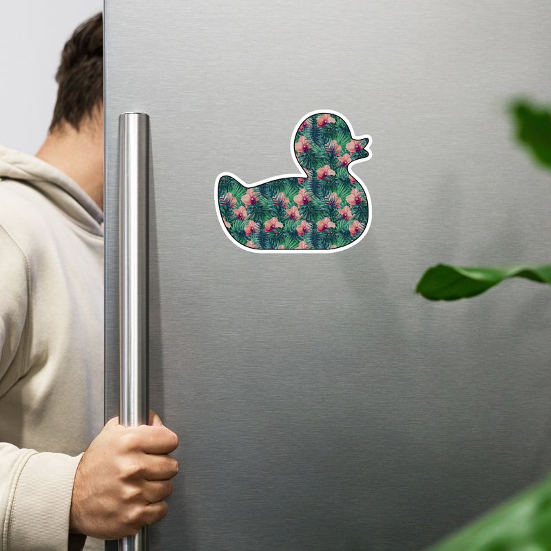 Tropical Dark Duck Magnet