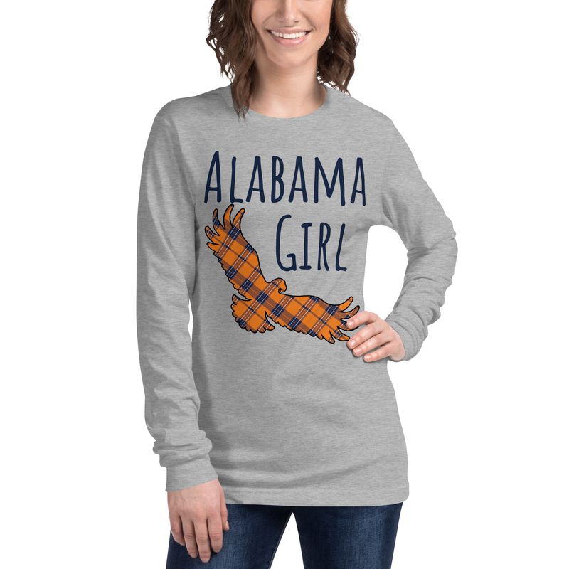 Alabama Girl (Eagle) Front Only Long Sleeve Tee