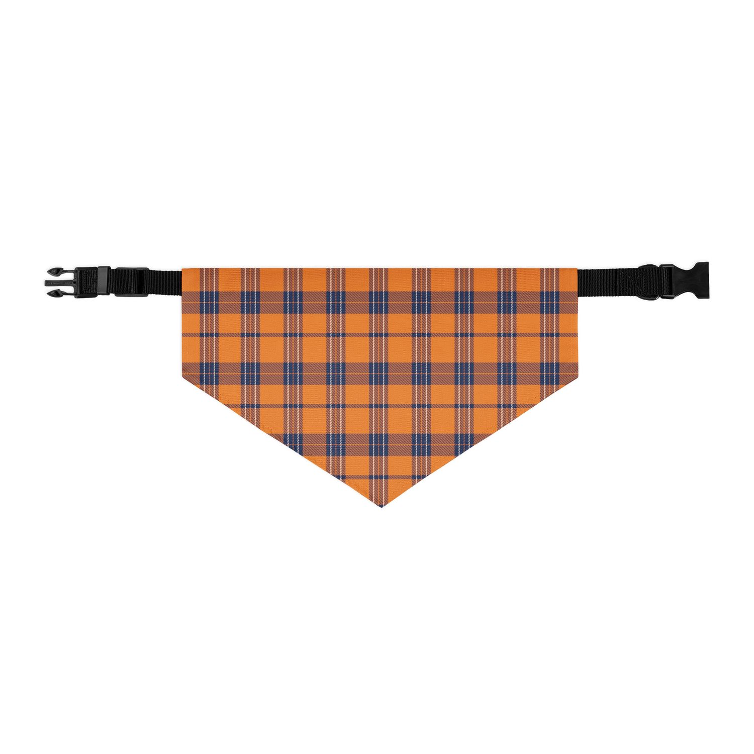 Burnt Orange and Navy Plaid Pet Bandana Collar