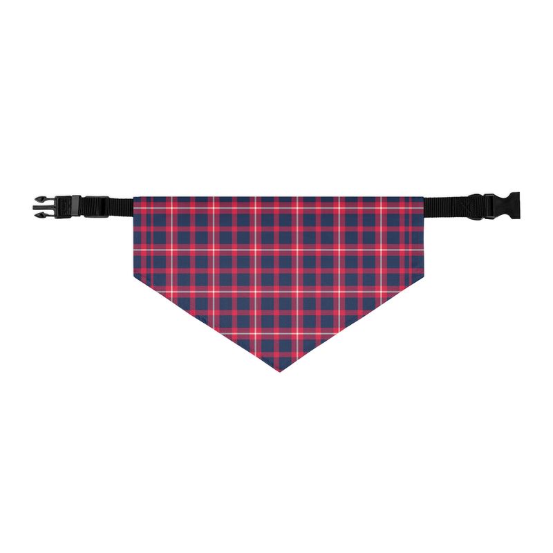 Red and Blue Plaid Pet bandana collar
