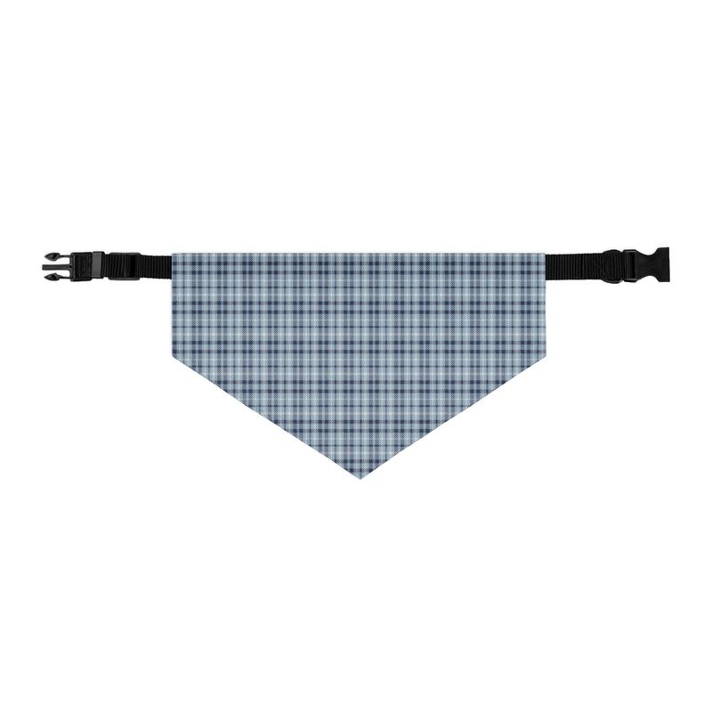 Light Blue and Navy Plaid Pet bandana collar