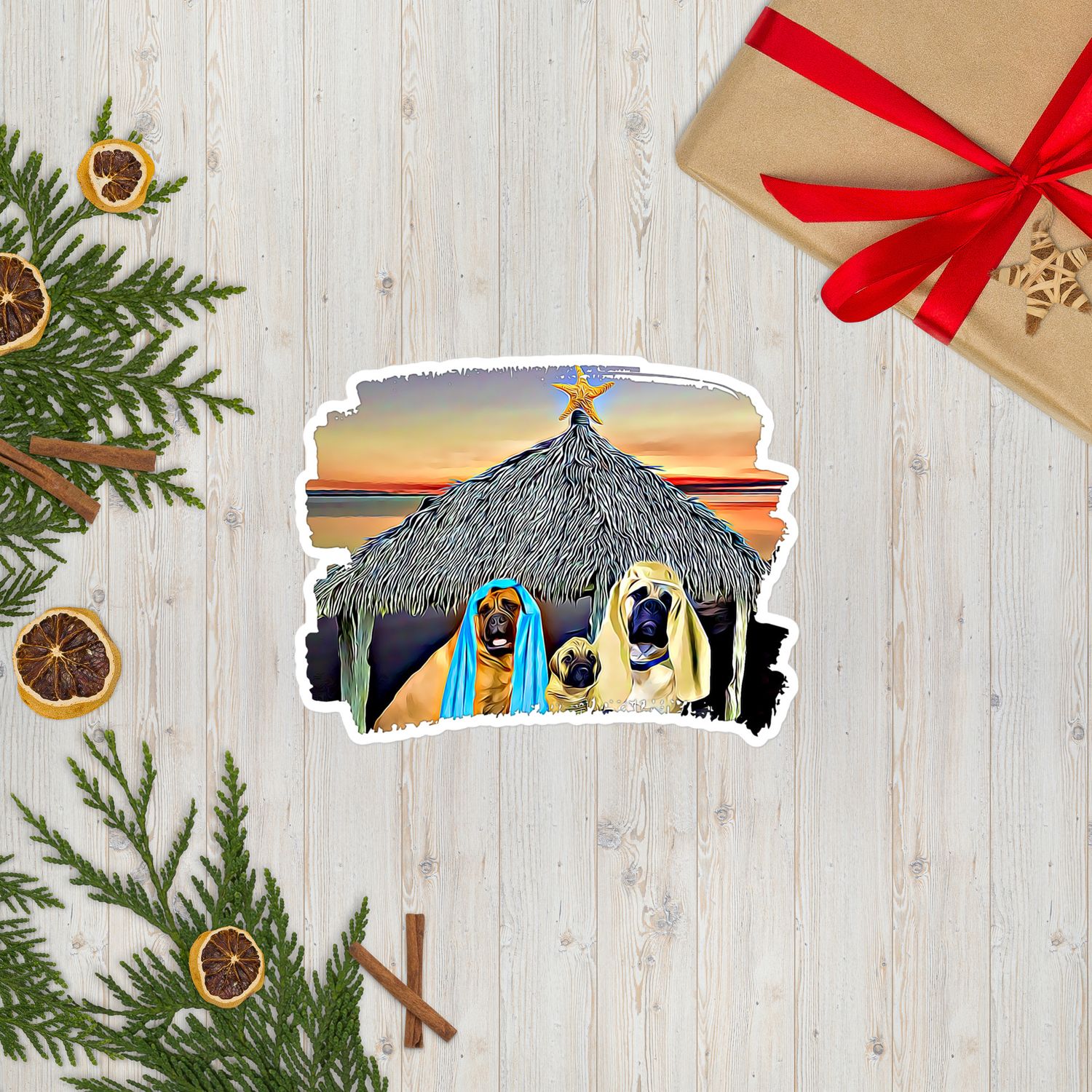 &quot;Mary&quot; Christmas Bubble-free stickers