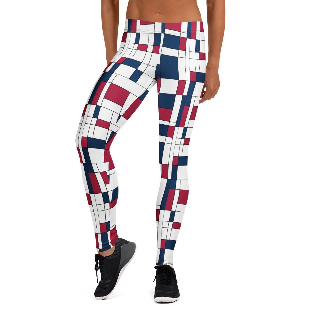 Mondrian-Inspired USA Leggings