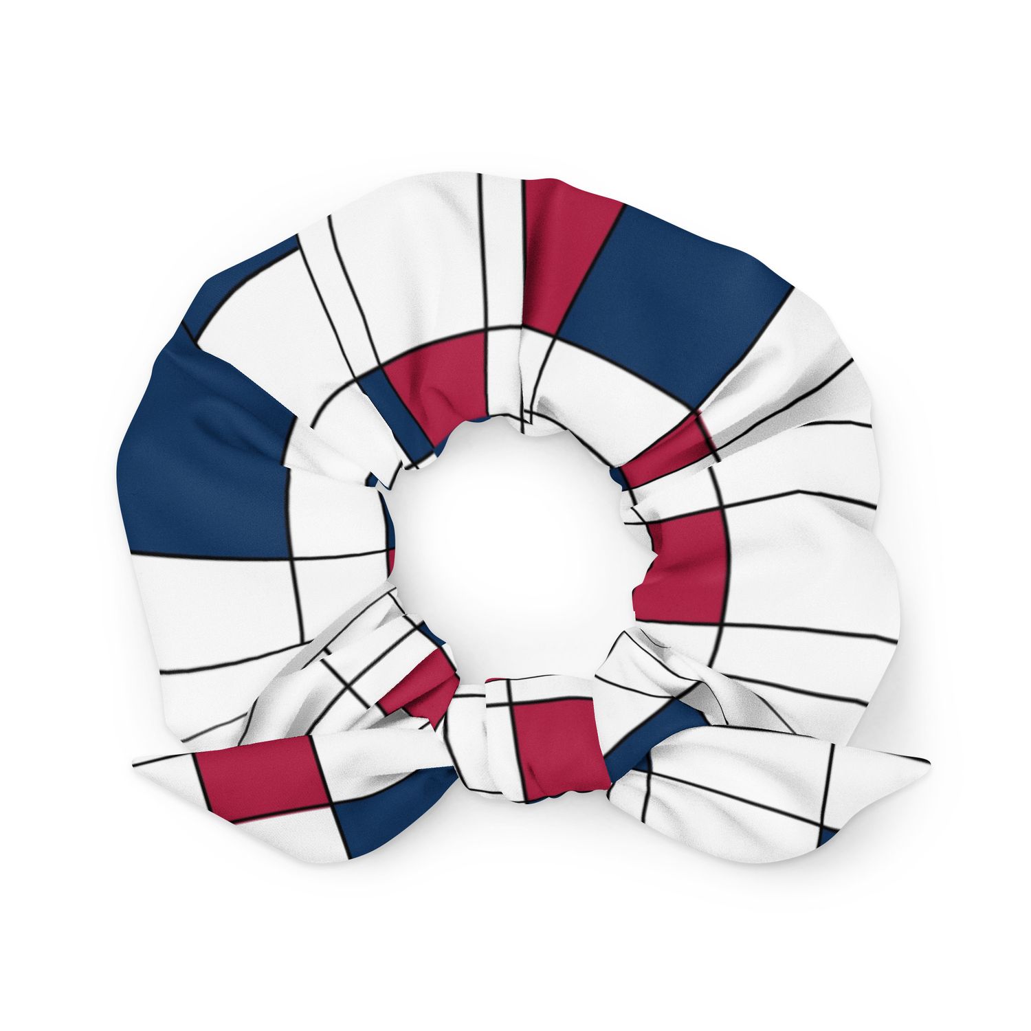Mondrian-Inspired USA Recycled Scrunchie