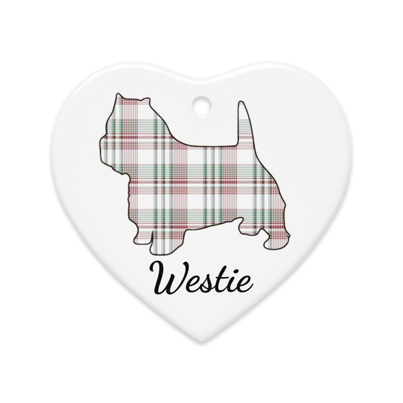 Westie Double-sided ceramic ornaments
