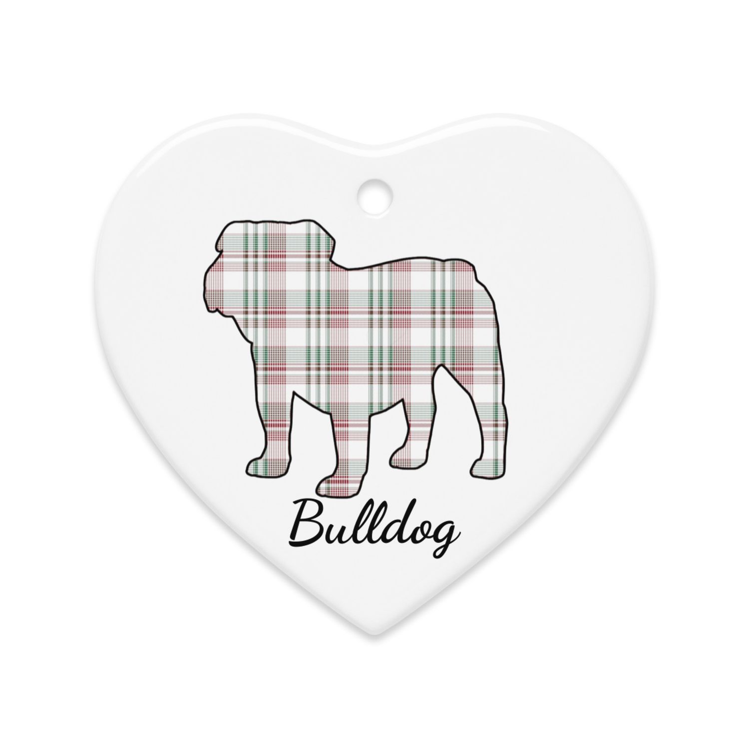 Bulldog Double-sided ceramic ornaments