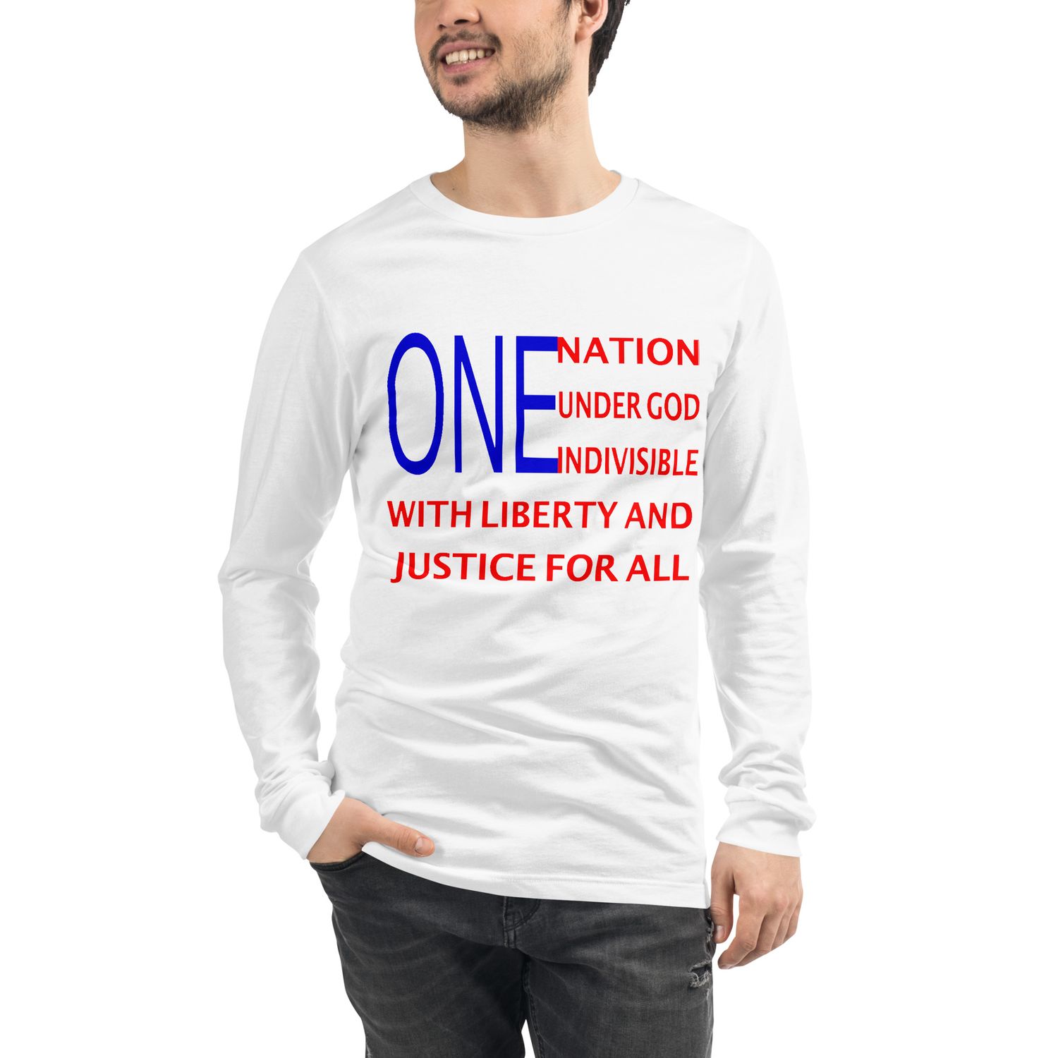 One Nation Unisex Long Sleeve Tee