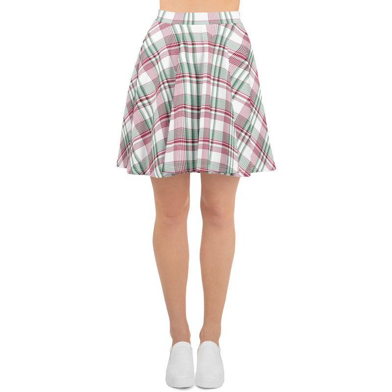 Christmas Plaid Skater Skirt