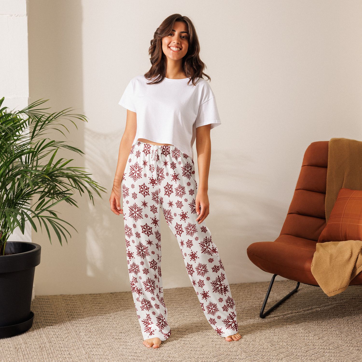 Snowflakes Women’s pajama pants