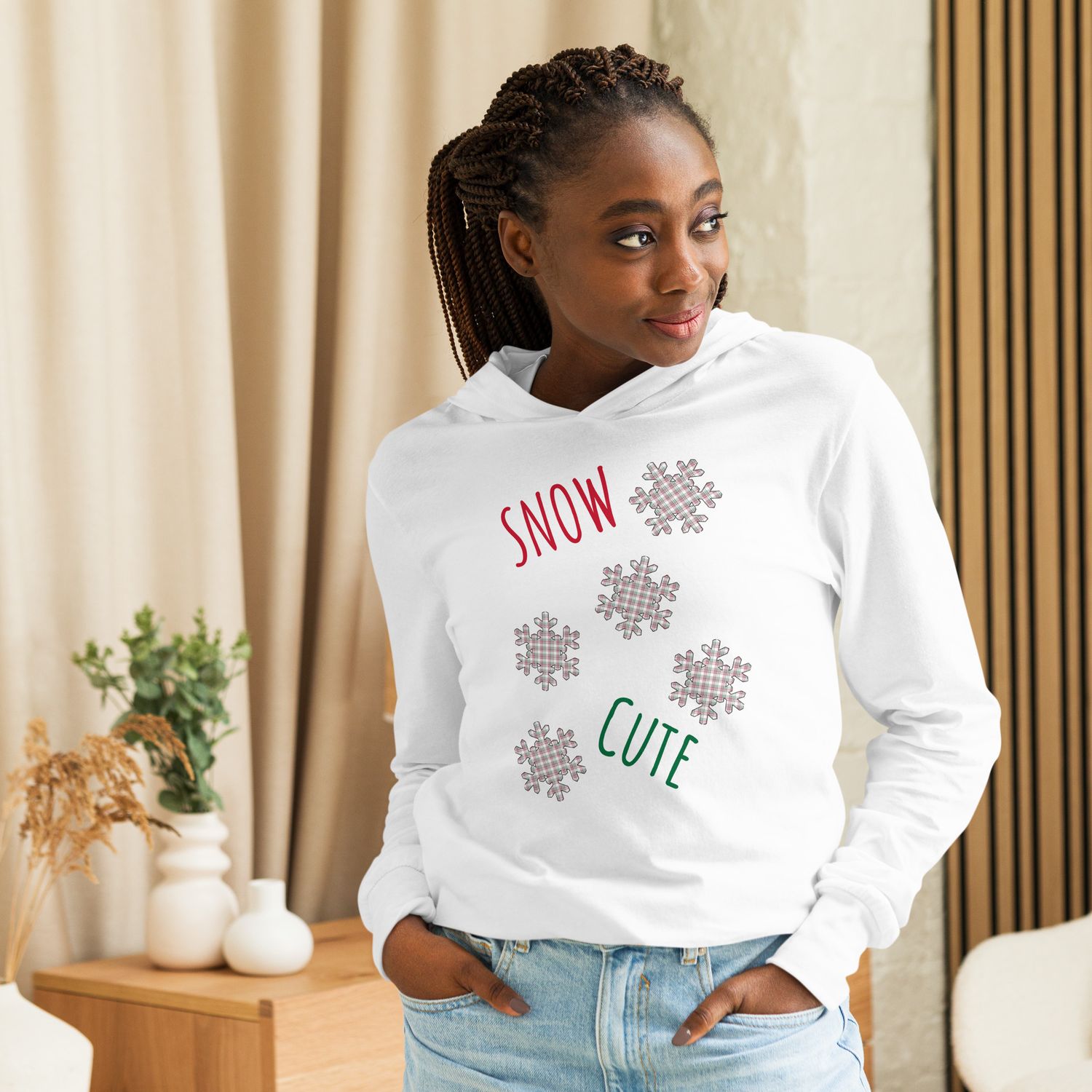 Snow Cute Hooded long-sleeve tee