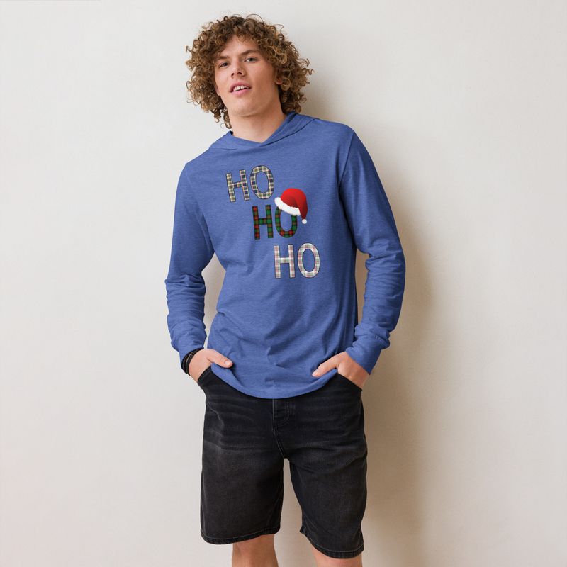 Ho-Ho-Ho Hooded long-sleeve tee