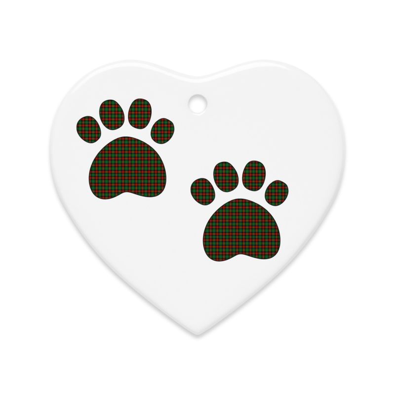 Plaid Paws Double-sided ceramic ornaments