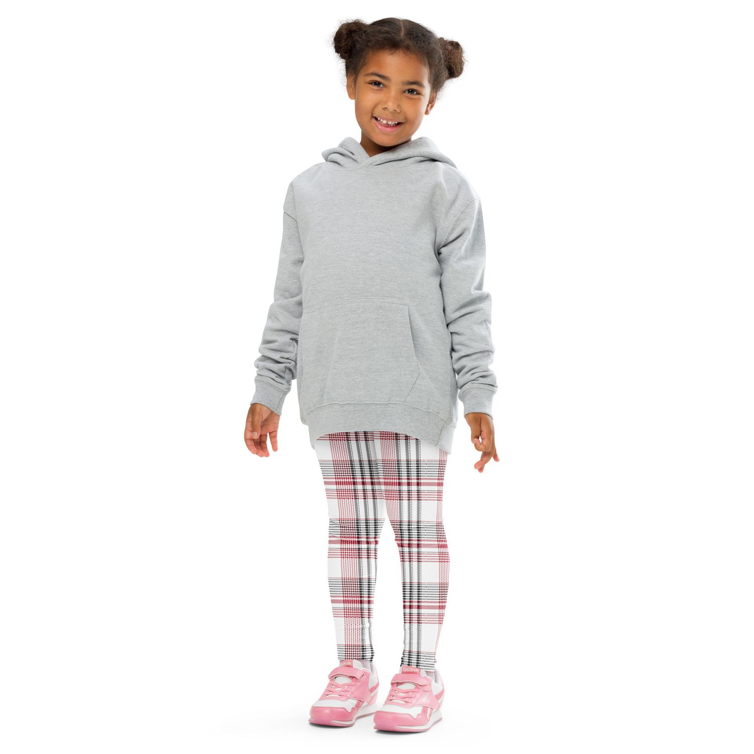 Red and Black Plaid Light Kids Leggings