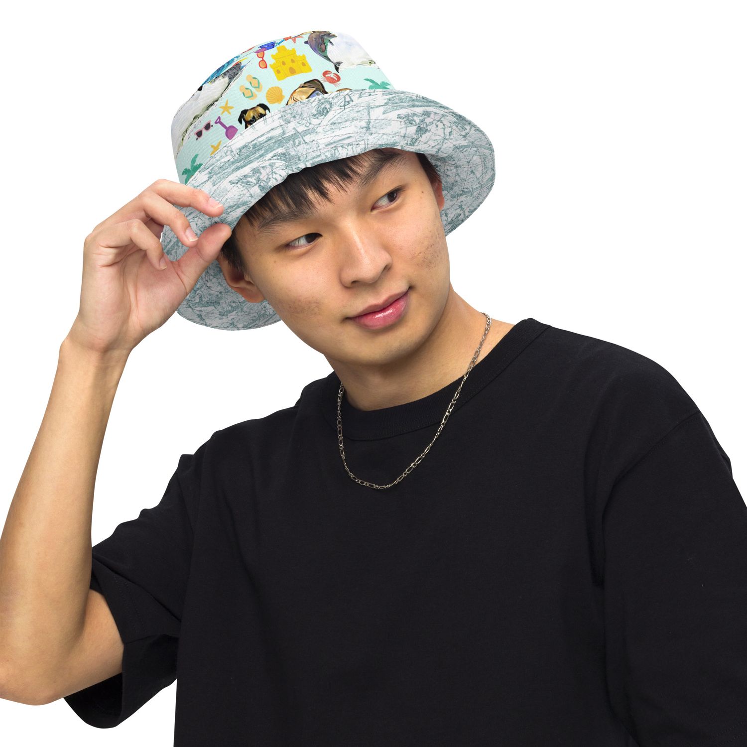 Reversible Dog Days bucket hat