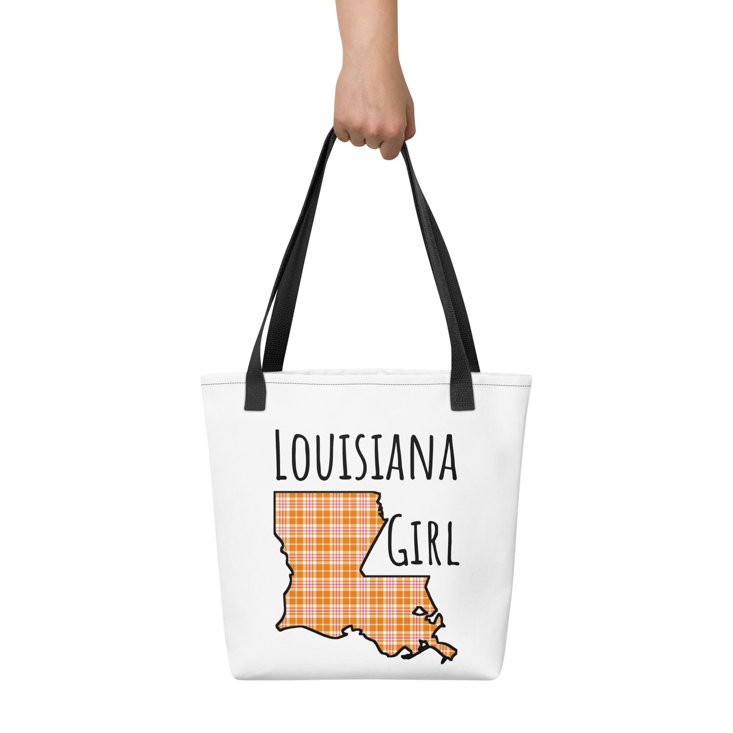 Black and Gold Plaid Light Tote bag