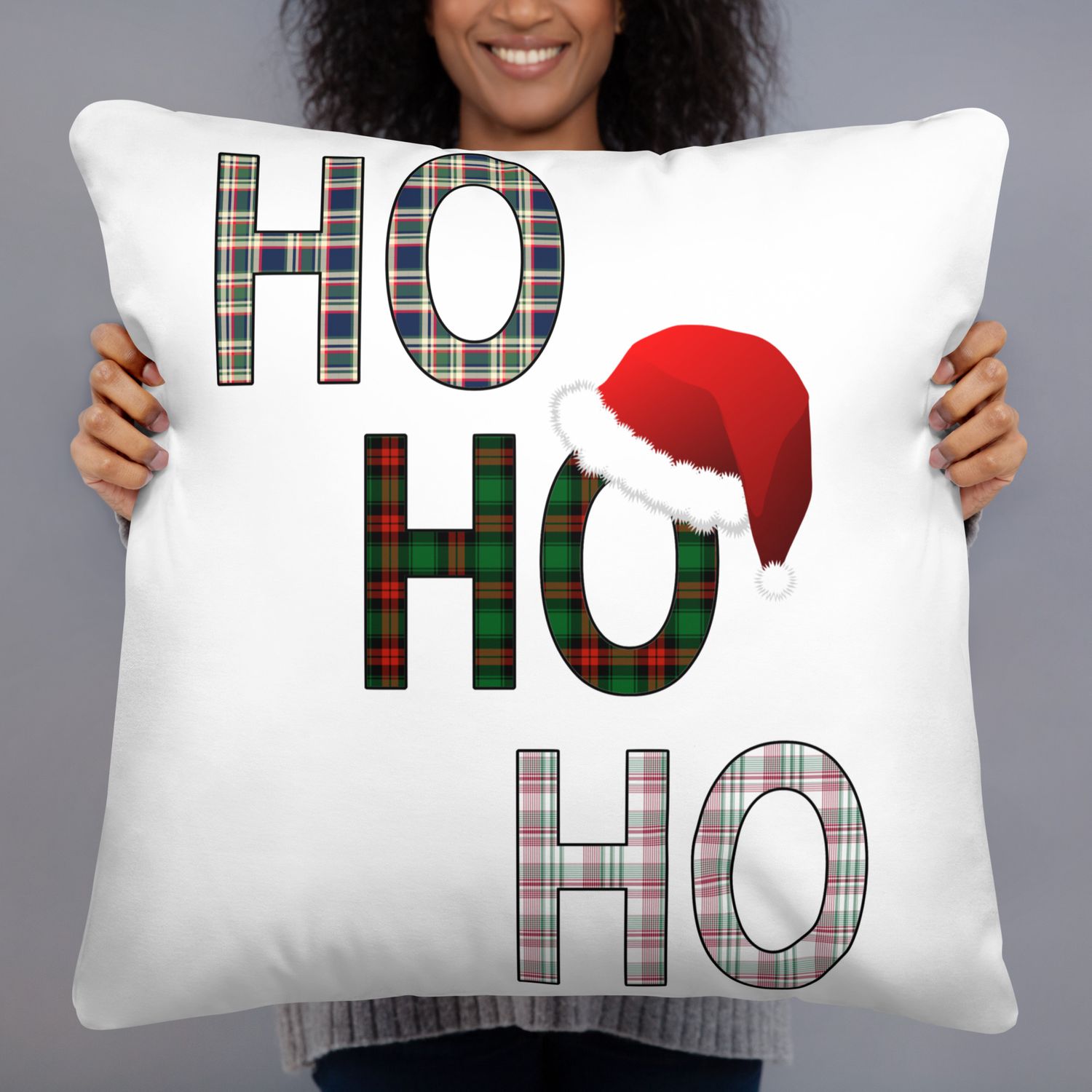 HO-HO-HO Reversible Pillow