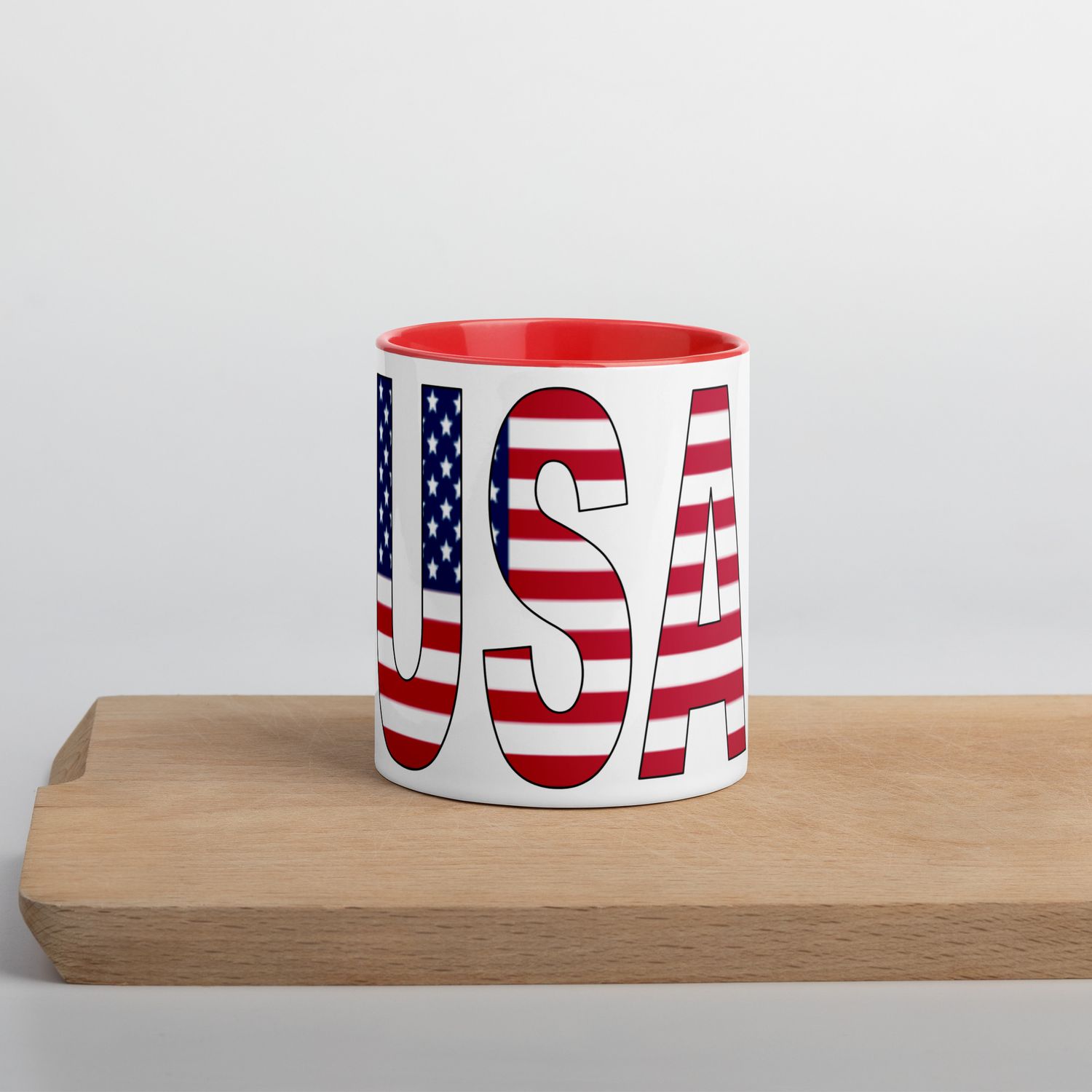 USA Flag Mug with Color Inside