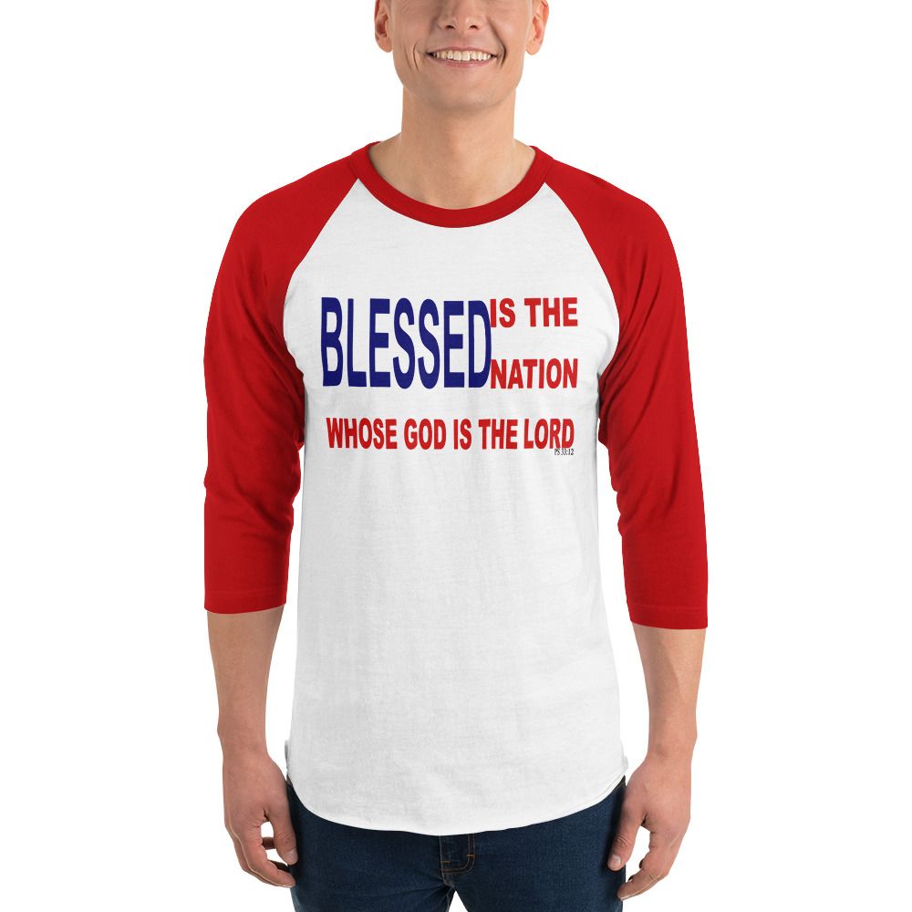 Blessed 3/4 sleeve raglan shirt