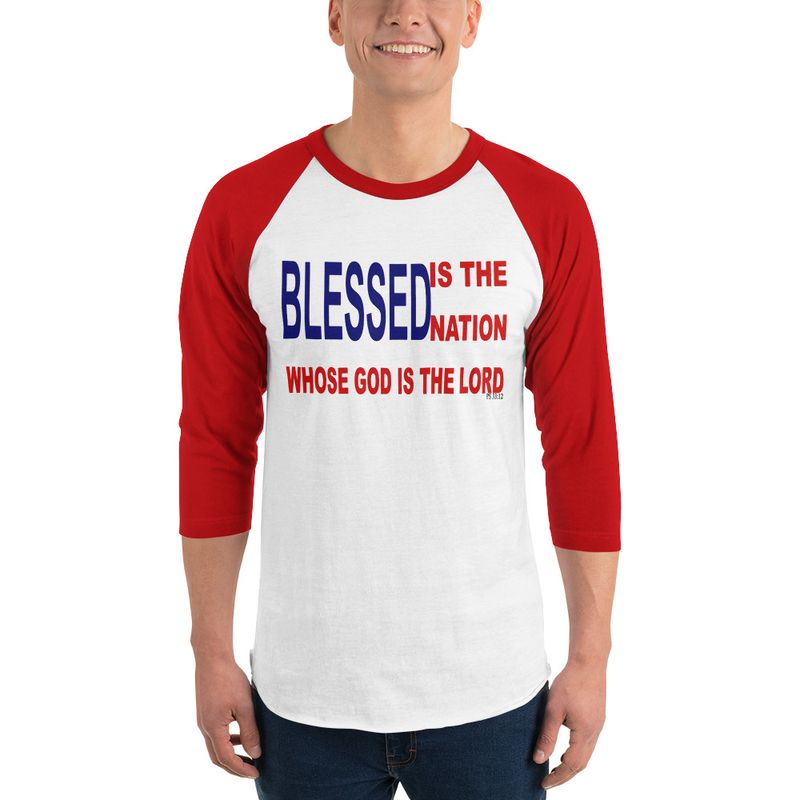 Blessed 3/4 sleeve raglan shirt