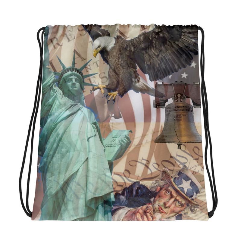 American Icons Drawstring Bag