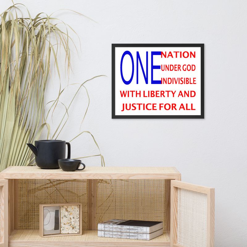 One Nation Framed poster
