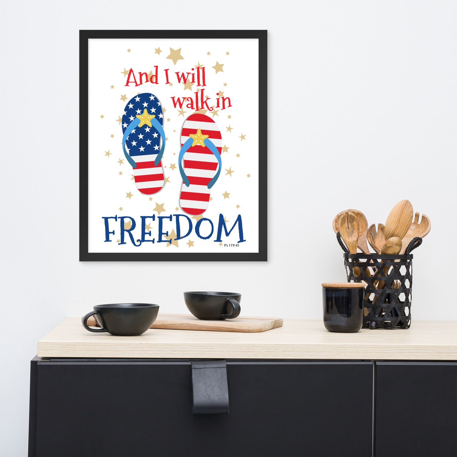 Freedom Flip-Flops Framed poster