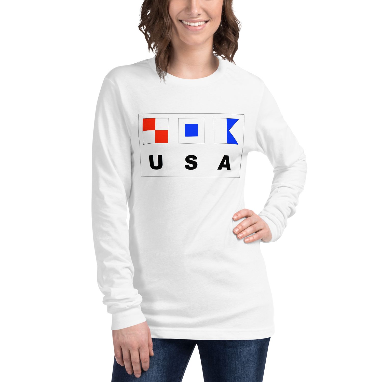USA Nautical Unisex Long Sleeve Tee